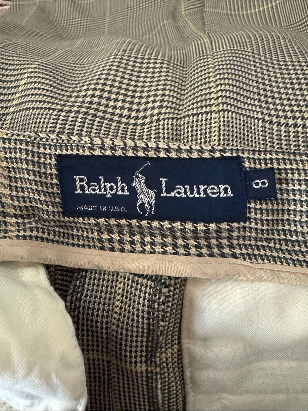 Vintage 70s 80s Ralph Lauren Glen Plaid Midi Skirt Classic Preppy sz Small - Picture 15 of 16